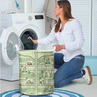 Western Yoke Laundry Basket Frog Christmas Cute Style - Wonder Print Shop
