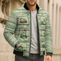 Western Yoke Bomber Puffer Jacket Frog Christmas Cute Style - Wonder Print Shop
