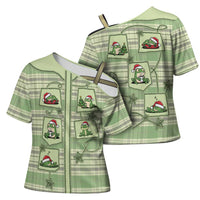 Western Yoke Cross Shoulder Shirt Frog Christmas Cute Style - Wonder Print Shop