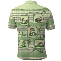 Western Yoke Polo Shirt Frog Christmas Cute Style - Wonder Print Shop