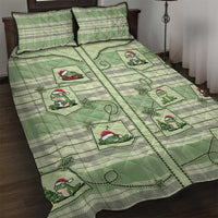 Western Yoke Quilt Bed Set Frog Christmas Cute Style - Wonder Print Shop