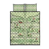 Western Yoke Quilt Bed Set Frog Christmas Cute Style - Wonder Print Shop