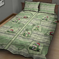 Western Yoke Quilt Bed Set Frog Christmas Cute Style - Wonder Print Shop