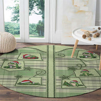 Western Yoke Round Carpet Frog Christmas Cute Style - Wonder Print Shop