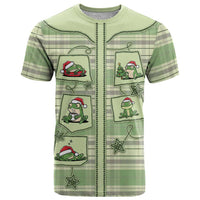 Western Yoke T Shirt Frog Christmas Cute Style - Wonder Print Shop