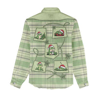 Western Yoke Women Casual Shirt Frog Christmas Cute Style - Wonder Print Shop