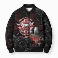Serbian Empire Bomber Puffer Jacket Knight With Emblem Double Eagle - Wonder Print Shop
