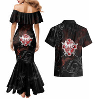 Serbian Empire Couples Matching Mermaid Dress and Hawaiian Shirt Knight With Emblem Double Eagle - Wonder Print Shop