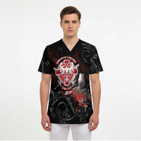 Serbian Empire Scrub Top Knight With Emblem Double Eagle - Wonder Print Shop