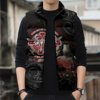 Serbian Empire Sleeveless Puffer Jacket Knight With Emblem Double Eagle - Wonder Print Shop