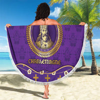 Carolingian Empire Beach Blanket Charlemagne King Of The Franks - Wonder Print Shop