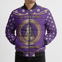 Carolingian Empire Bomber Puffer Jacket Charlemagne King Of The Franks - Wonder Print Shop