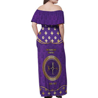 Carolingian Empire Family Matching Off Shoulder Maxi Dress and Hawaiian Shirt Charlemagne King Of The Franks - Wonder Print Shop