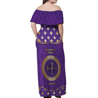 Carolingian Empire Off Shoulder Maxi Dress Charlemagne King Of The Franks - Wonder Print Shop