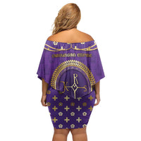 Carolingian Empire Off Shoulder Short Dress Charlemagne King Of The Franks - Wonder Print Shop