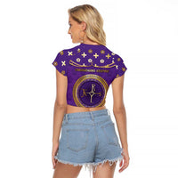 Carolingian Empire Raglan Cropped T Shirt Charlemagne King Of The Franks - Wonder Print Shop