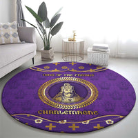 Carolingian Empire Round Carpet Charlemagne King Of The Franks - Wonder Print Shop