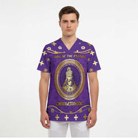 Carolingian Empire Scrub Top Charlemagne King Of The Franks - Wonder Print Shop