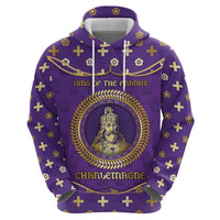 Carolingian Empire Zip Hoodie Charlemagne King Of The Franks - Wonder Print Shop