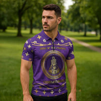 Carolingian Empire Zipper Polo Shirt Charlemagne King Of The Franks - Wonder Print Shop