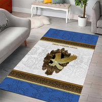 Italy Friuli-Venezia Giulia Area Rug Golden Eagle With Baroque Patterns