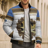 Personalized Italy Friuli-Venezia Giulia Bomber Puffer Jacket Golden Eagle With Baroque Patterns