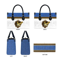 Italy Friuli-Venezia Giulia Leather Bag Golden Eagle With Baroque Patterns