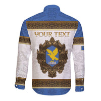 Personalized Italy Friuli-Venezia Giulia Long Sleeve Button Shirt Golden Eagle With Baroque Patterns