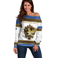 Personalized Italy Friuli-Venezia Giulia Off Shoulder Sweater Golden Eagle With Baroque Patterns