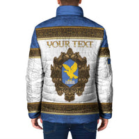 Personalized Italy Friuli-Venezia Giulia Padded Jacket Golden Eagle With Baroque Patterns