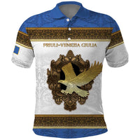Personalized Italy Friuli-Venezia Giulia Polo Shirt Golden Eagle With Baroque Patterns