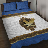 Italy Friuli-Venezia Giulia Quilt Bed Set Golden Eagle With Baroque Patterns