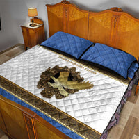 Italy Friuli-Venezia Giulia Quilt Bed Set Golden Eagle With Baroque Patterns