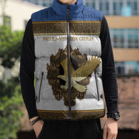 Personalized Italy Friuli-Venezia Giulia Sleeveless Puffer Jacket Golden Eagle With Baroque Patterns