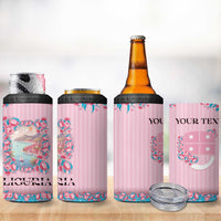 Personalized Italy Liguria 4 in 1 Can Cooler Tumbler Carnation Flowers Of The Riviera