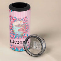 Personalized Italy Liguria 4 in 1 Can Cooler Tumbler Carnation Flowers Of The Riviera