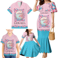 Personalized Italy Liguria Family Matching Mermaid Dress and Hawaiian Shirt Carnation Flowers Of The Riviera