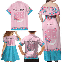 Personalized Italy Liguria Family Matching Off Shoulder Maxi Dress and Hawaiian Shirt Carnation Flowers Of The Riviera