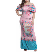 Personalized Italy Liguria Family Matching Off Shoulder Maxi Dress and Hawaiian Shirt Carnation Flowers Of The Riviera