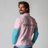 Personalized Italy Liguria Long Sleeve Polo Shirt Carnation Flowers Of The Riviera