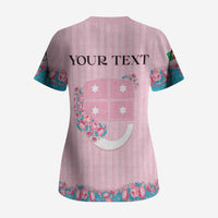 Personalized Italy Liguria Scrub Top Carnation Flowers Of The Riviera
