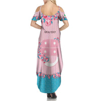 Personalized Italy Liguria Summer Maxi Dress Carnation Flowers Of The Riviera