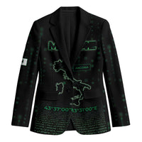 Personalized Italy Marche Blazer Map And Coordinates Code
