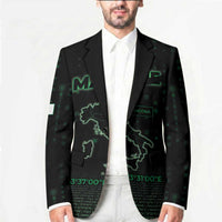 Personalized Italy Marche Blazer Map And Coordinates Code