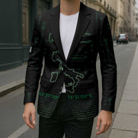 Personalized Italy Marche Blazer Map And Coordinates Code