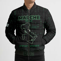 Personalized Italy Marche Bomber Puffer Jacket Map And Coordinates Code