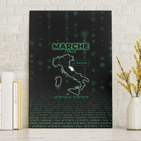 Italy Marche Canvas Wall Art Map And Coordinates Code