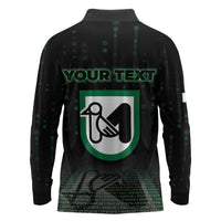 Personalized Italy Marche Long Sleeve Polo Shirt Map And Coordinates Code