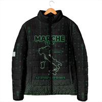 Personalized Italy Marche Padded Jacket Map And Coordinates Code