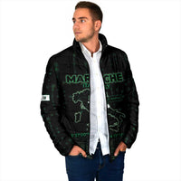 Personalized Italy Marche Padded Jacket Map And Coordinates Code
